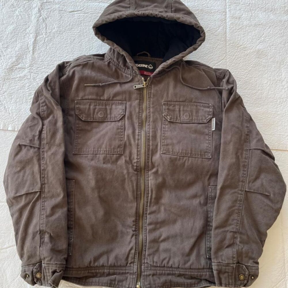 Wolverine Men's Brown and Khaki Jacket